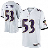 Nike Men & Women & Youth Ravens #53 Zuttah White Team Color Game Jersey,baseball caps,new era cap wholesale,wholesale hats